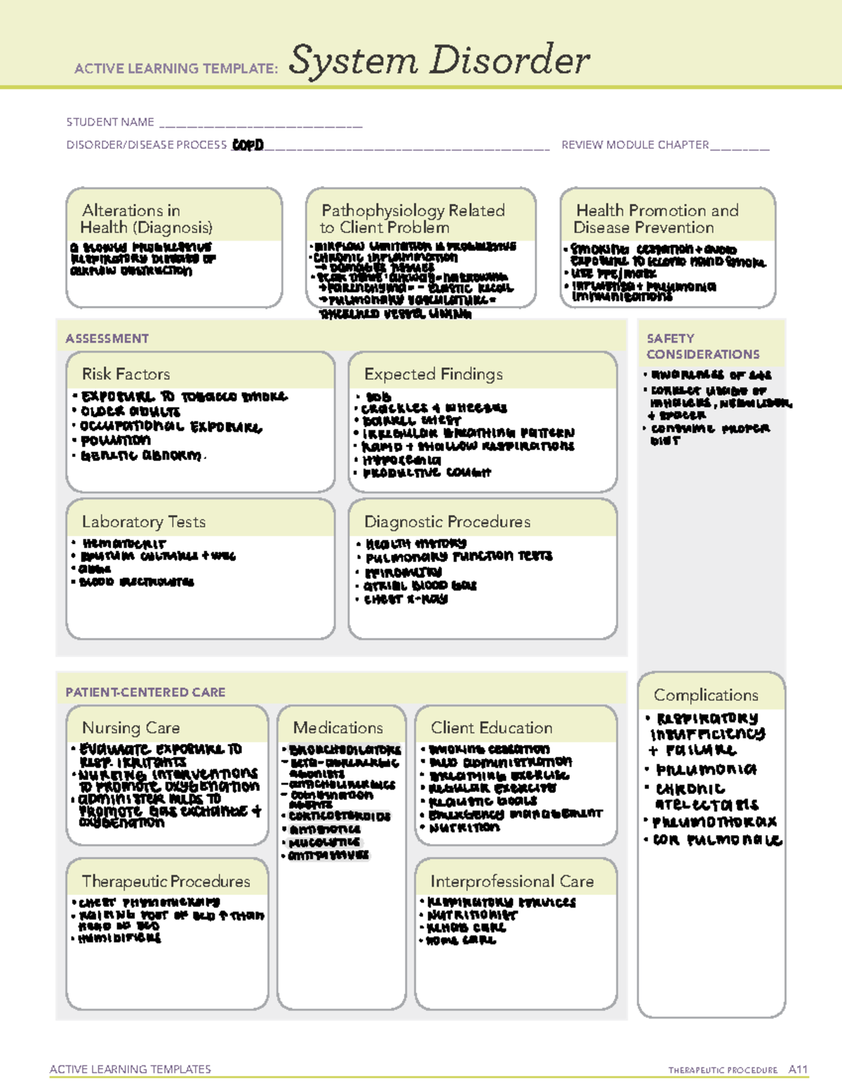 COPD ATI TEMPLATE - ACTIVE LEARNING TEMPLATES THERAPEUTIC PROCEDURE A ...