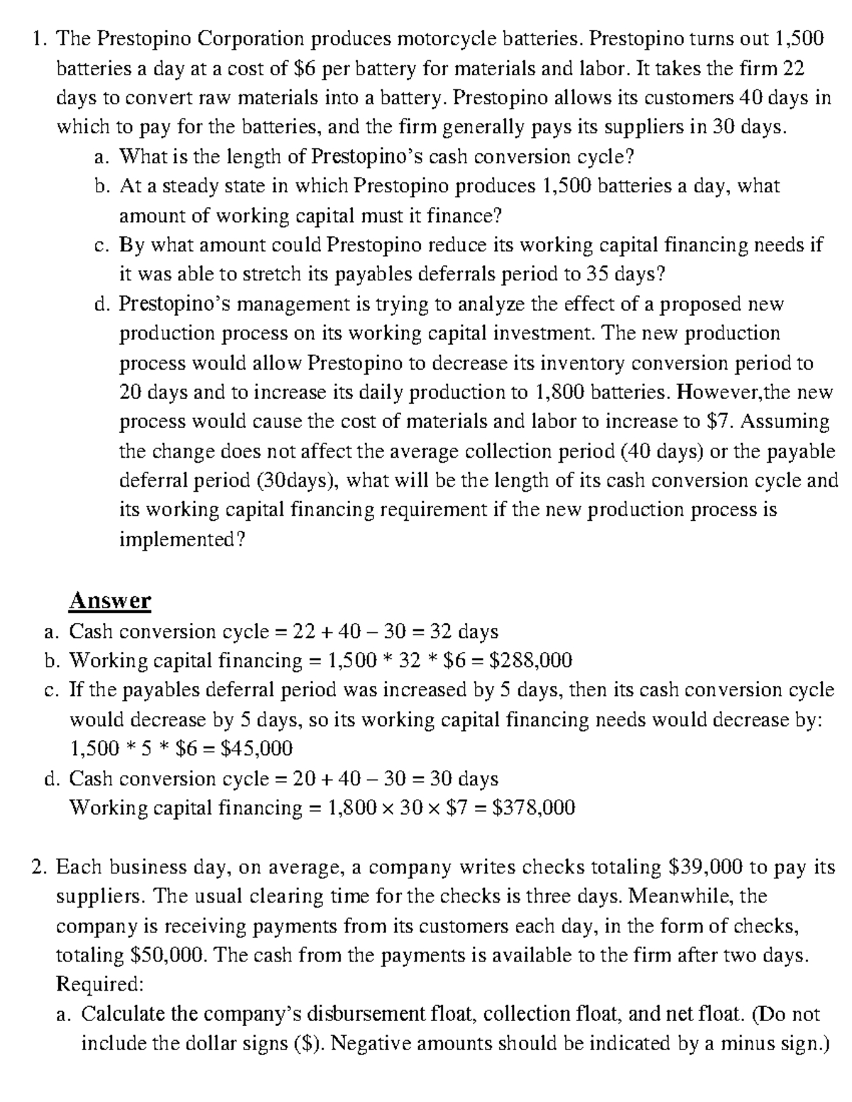 Prestopino Corporation Financial Management - The Prestopino ...