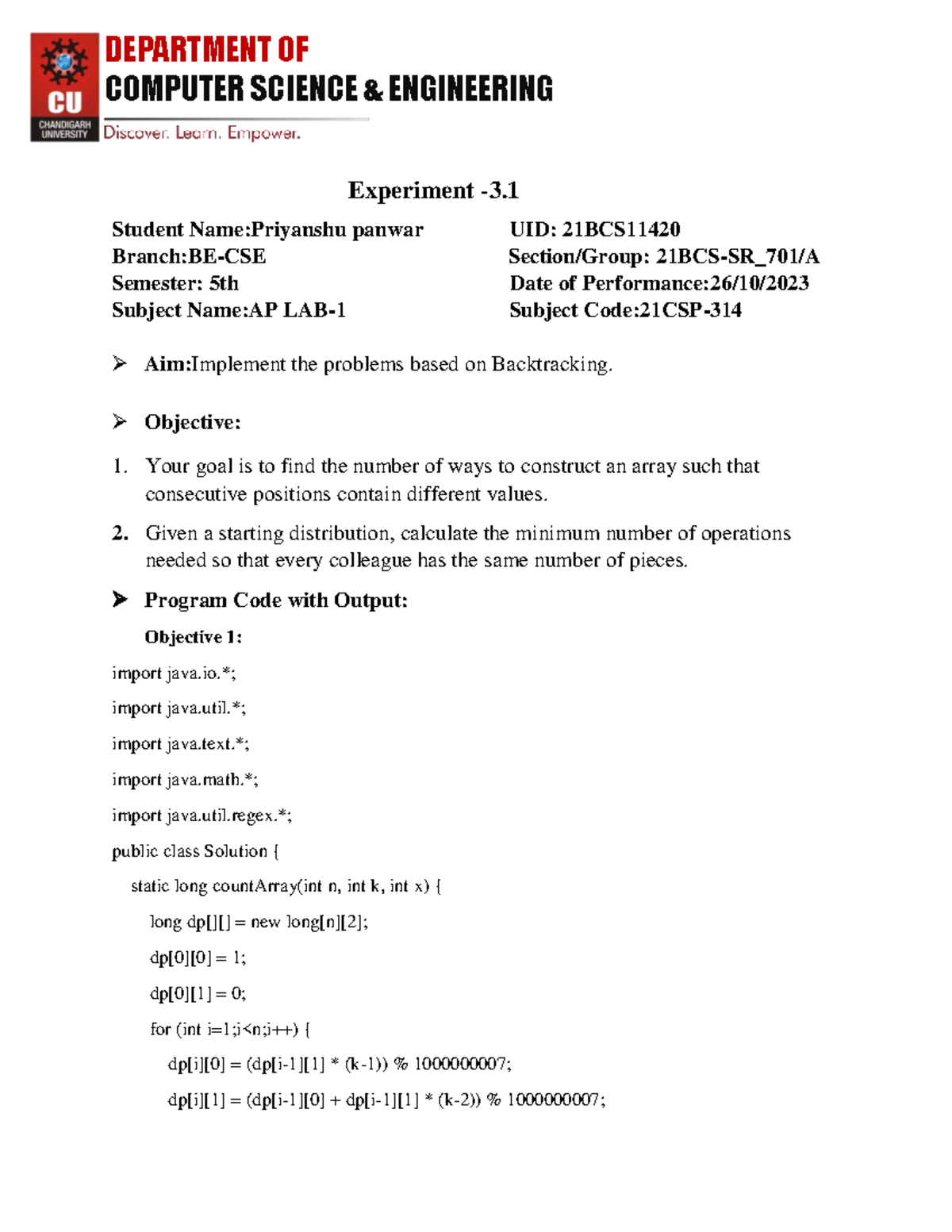 Worksheet advance programming - COMPUTER SCIENCE & ENGINEERING ...