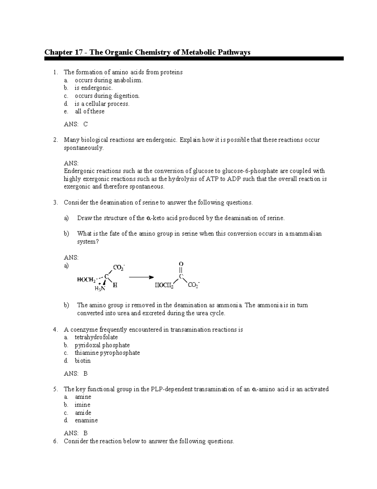 Mc Murry FOC7e CH17 - test bank ch17 - Chapter 17 - The Organic ...