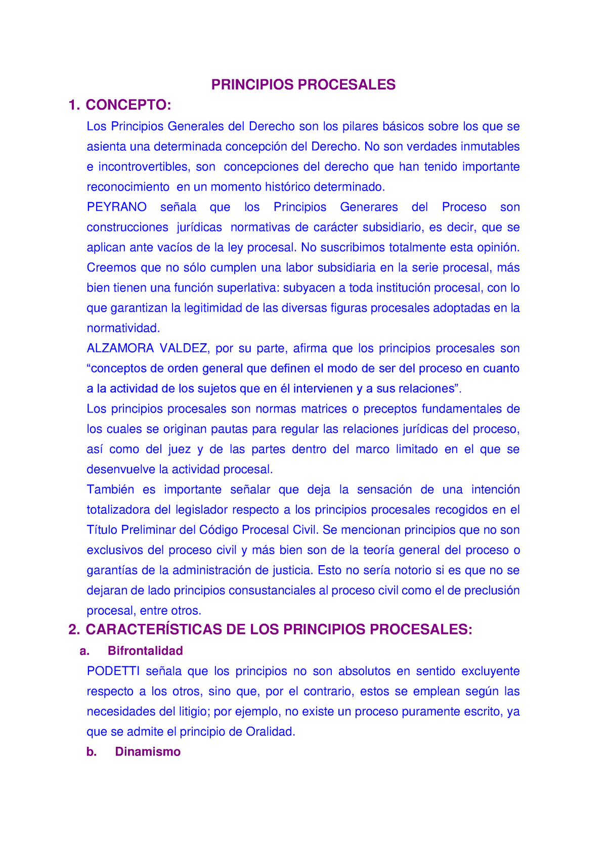 Principios Procesales EN EL Derecho Civil - PRINCIPIOS PROCESALES 1 ...