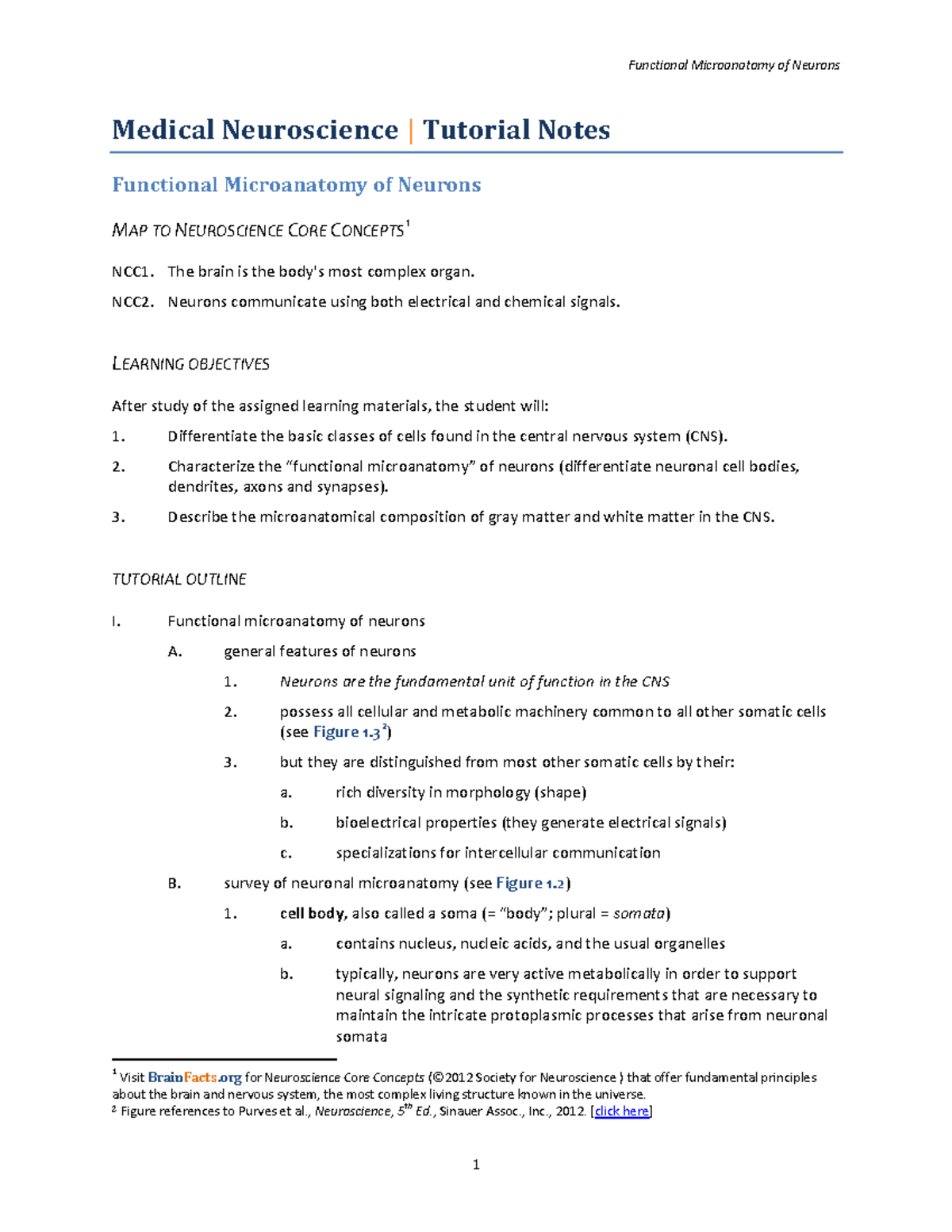 Unit 1 All - studied there - Functional Microanatomy of Neurons Medical ...