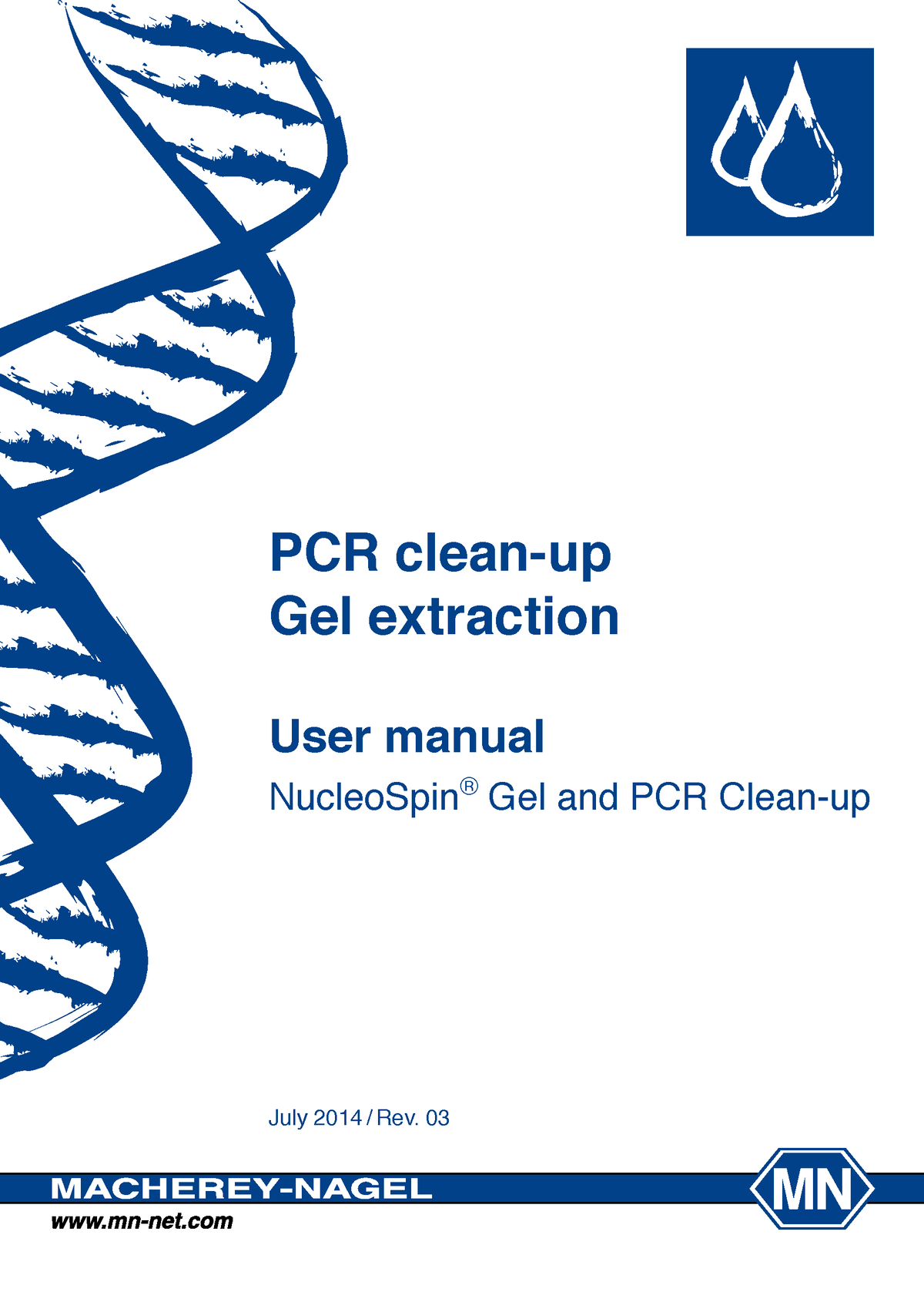 Pcrcleanup Gelex Nsgel Pcr Pcr Clean Up Gel Extraction User Manual Nucleospin ® Gel And Pcr 