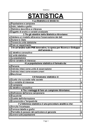 Esame Statistica Mercatorum Domande E Risposte 01 - ESAME STATISTICA 1 ...