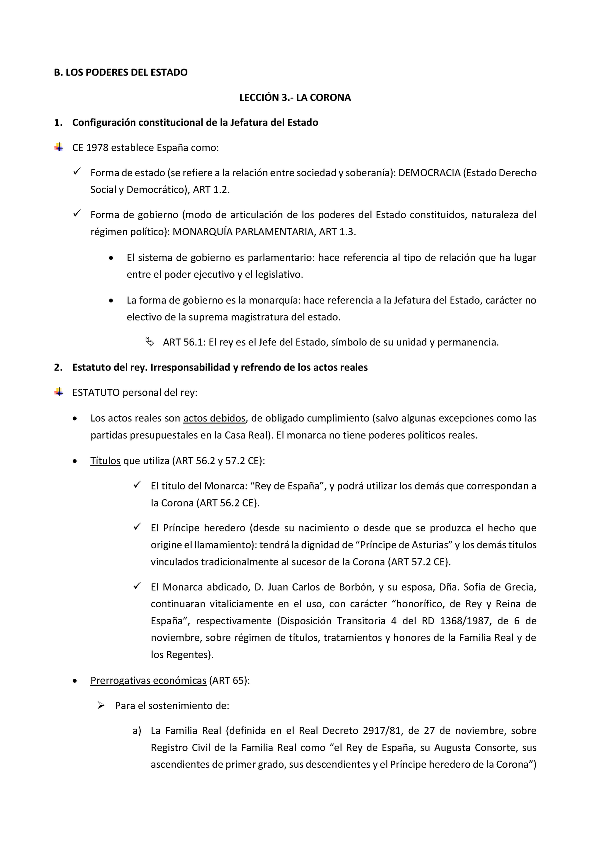 LECCIÓN 3.-LOS PODERES DEL ESTADO. LA CORONA - Derecho Constitucional ...