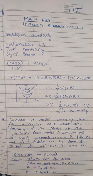 Chapter - 1 - Probability - Probability And Statistics - Contents 1 ...