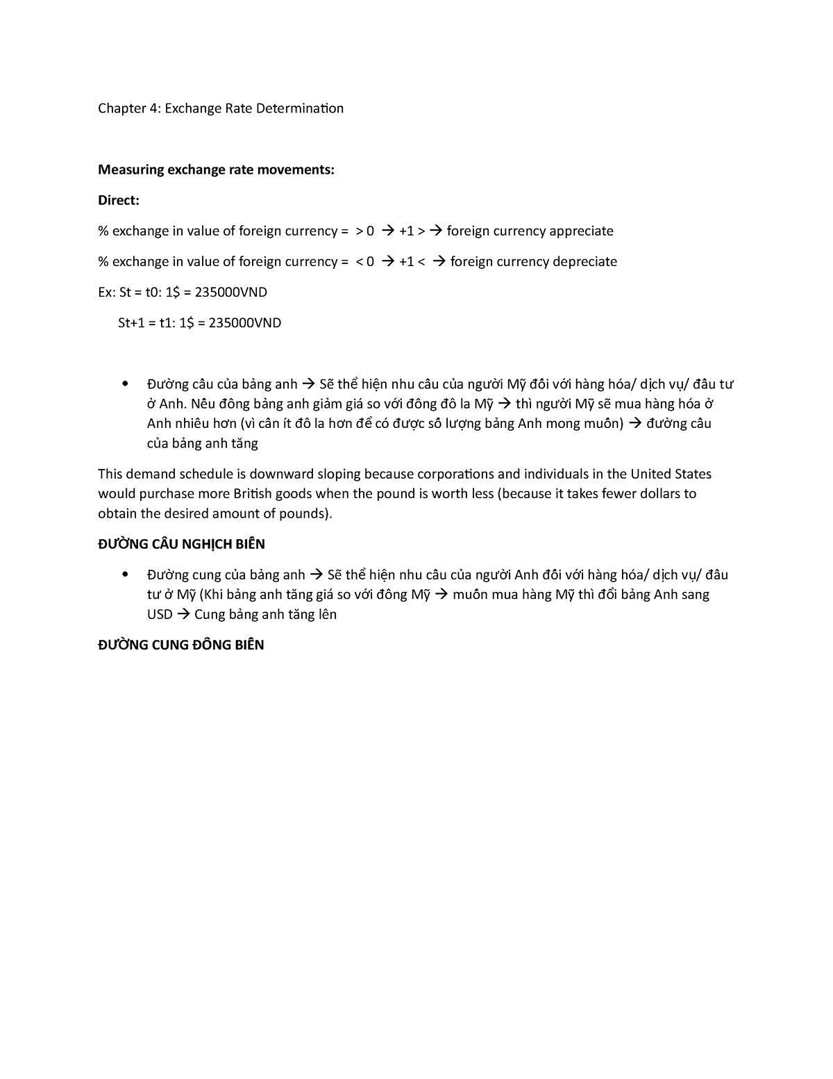 Chapter 4 - Chapter 4: Exchange Rate Determination Measuring Exchange ...