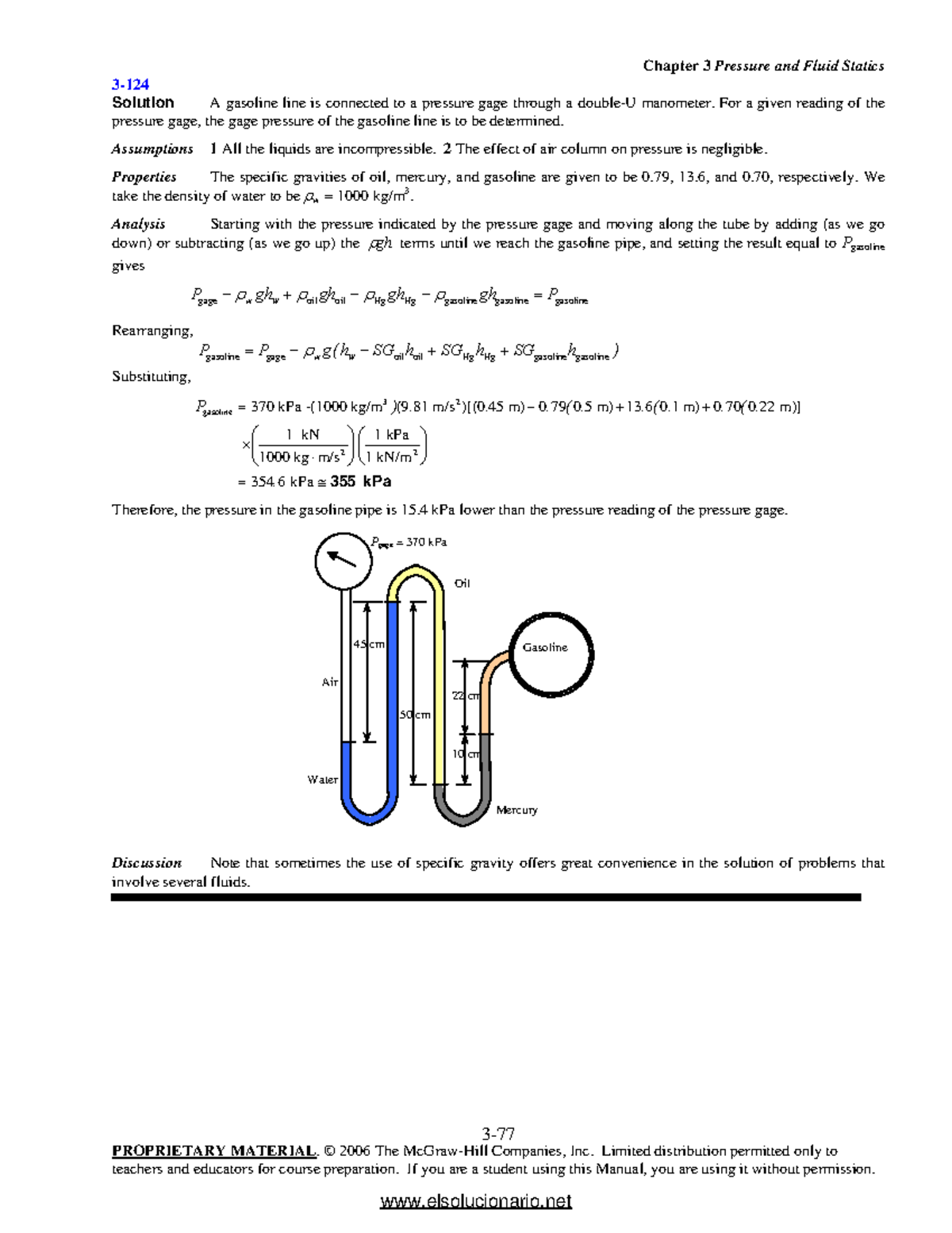 ejercicios n4 de mecanica de fluidos - Chapter 3 Pressure and Fluid ...