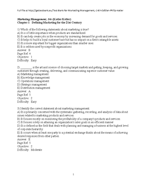 Test Bank: Chapter 1 - Chapter 1 SECTION I. THE CHALLENGE OF ...