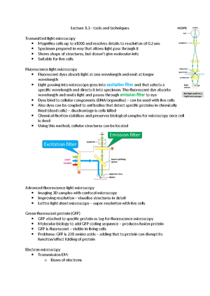 Cell membrane structure and function Lecture notes - BIOL21141 ...