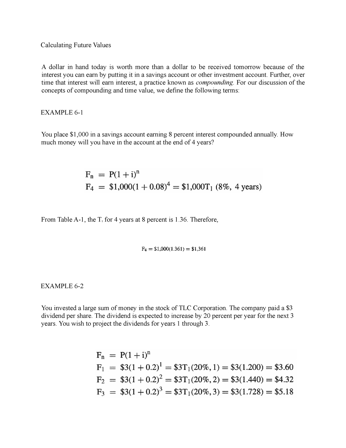 assignment building math skills future values