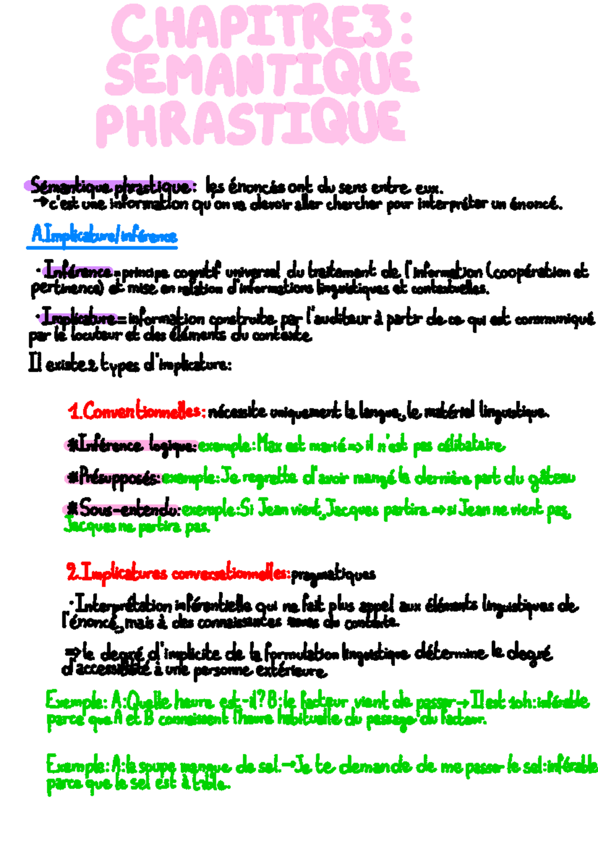 La Sémantique chapitre 3 - Sémantique phrastique : les énoncés ont du ...