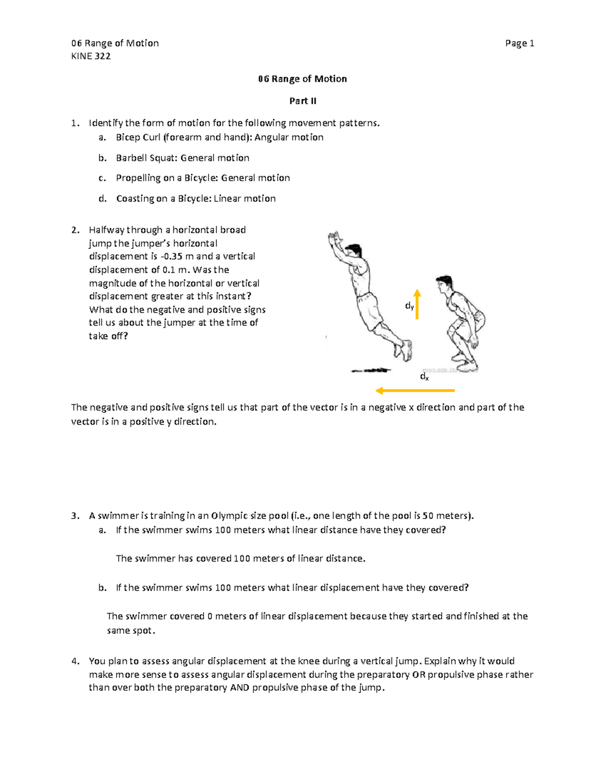 Learning Guide 06 - 06 Range of Motion Page 1 KINE 322 06 Range of ...