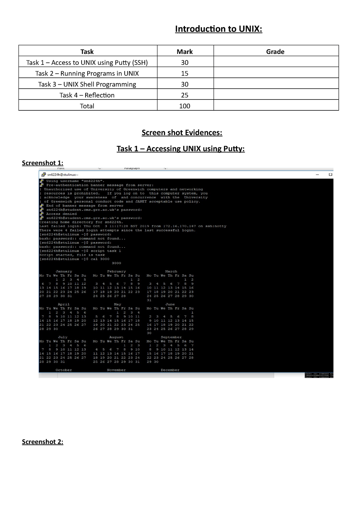 introduction-to-unix-introduction-to-unix-task-mark-grade-task-1