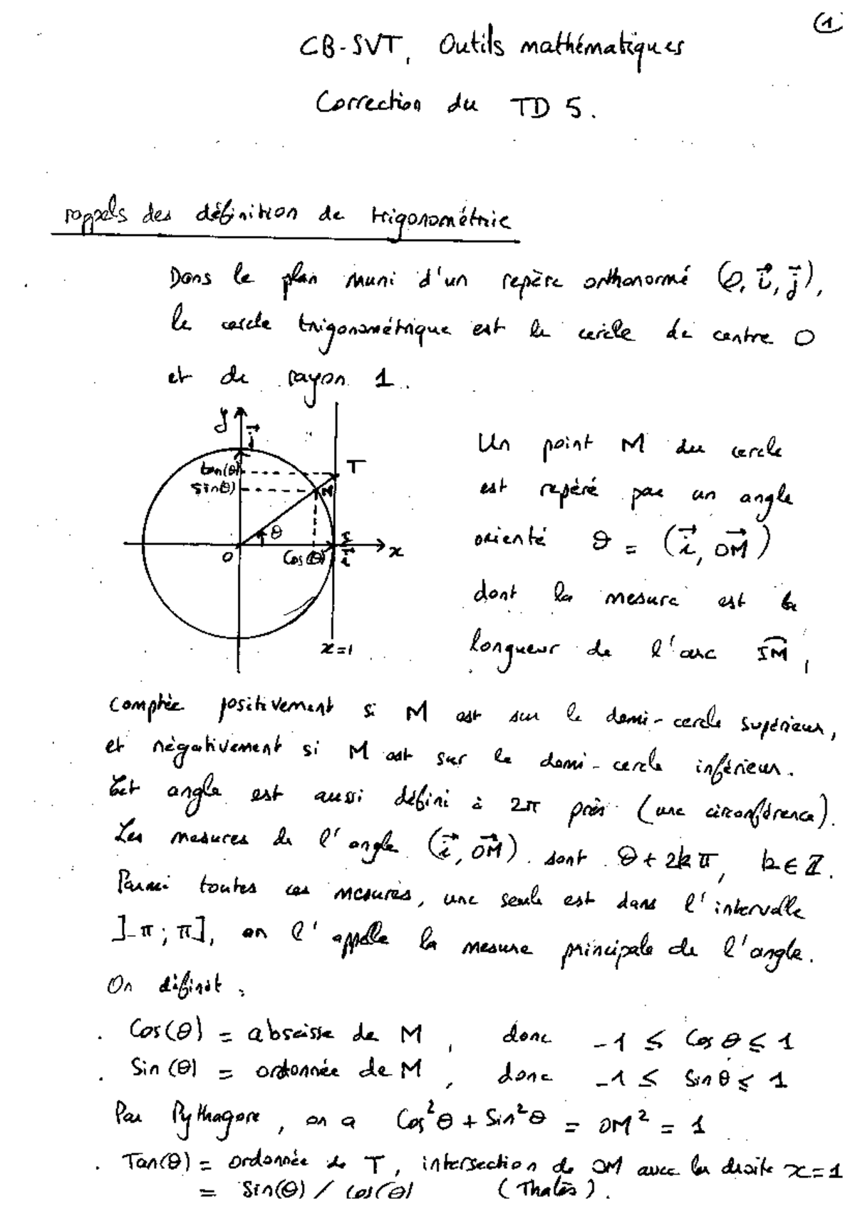 TD5 corrige - td corrigé outils mathématématique - outils mathématiques ...