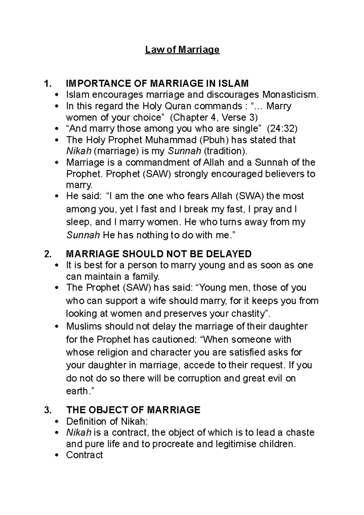 law-of-marriage-islamic-law-law-of-marriage-1-importance-of