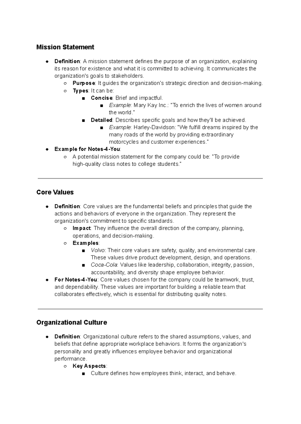 MGMT1000 Chp6 notes - Summary Intro to Management MGMT5 - Mission ...