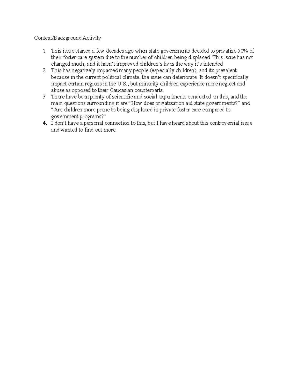 Context:Background Activity - Context/Background Activity This issue ...