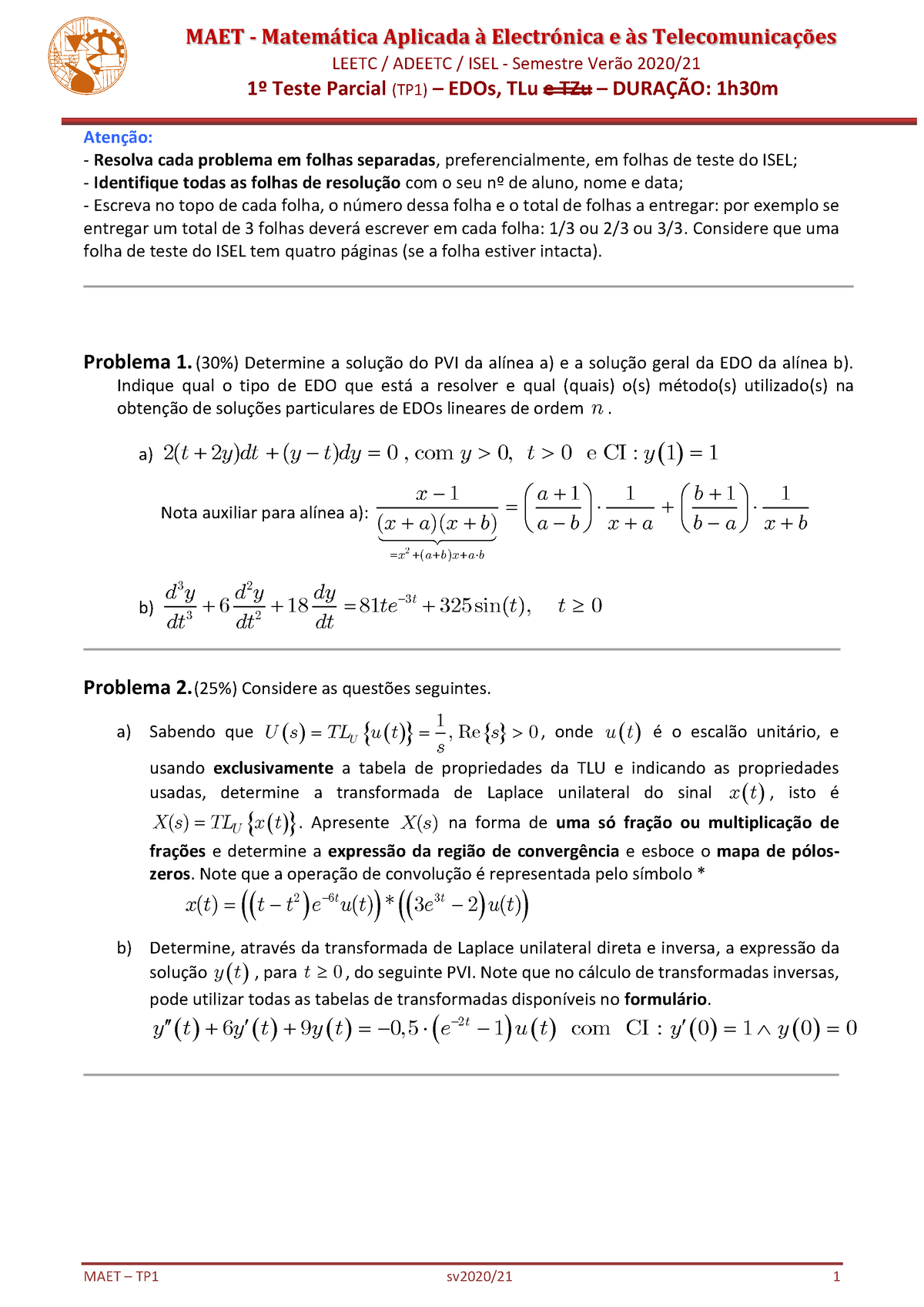 MAET 2020 21SV TP1 V2 - Resolucaod Textos - MAET - Matemática Aplicada ...