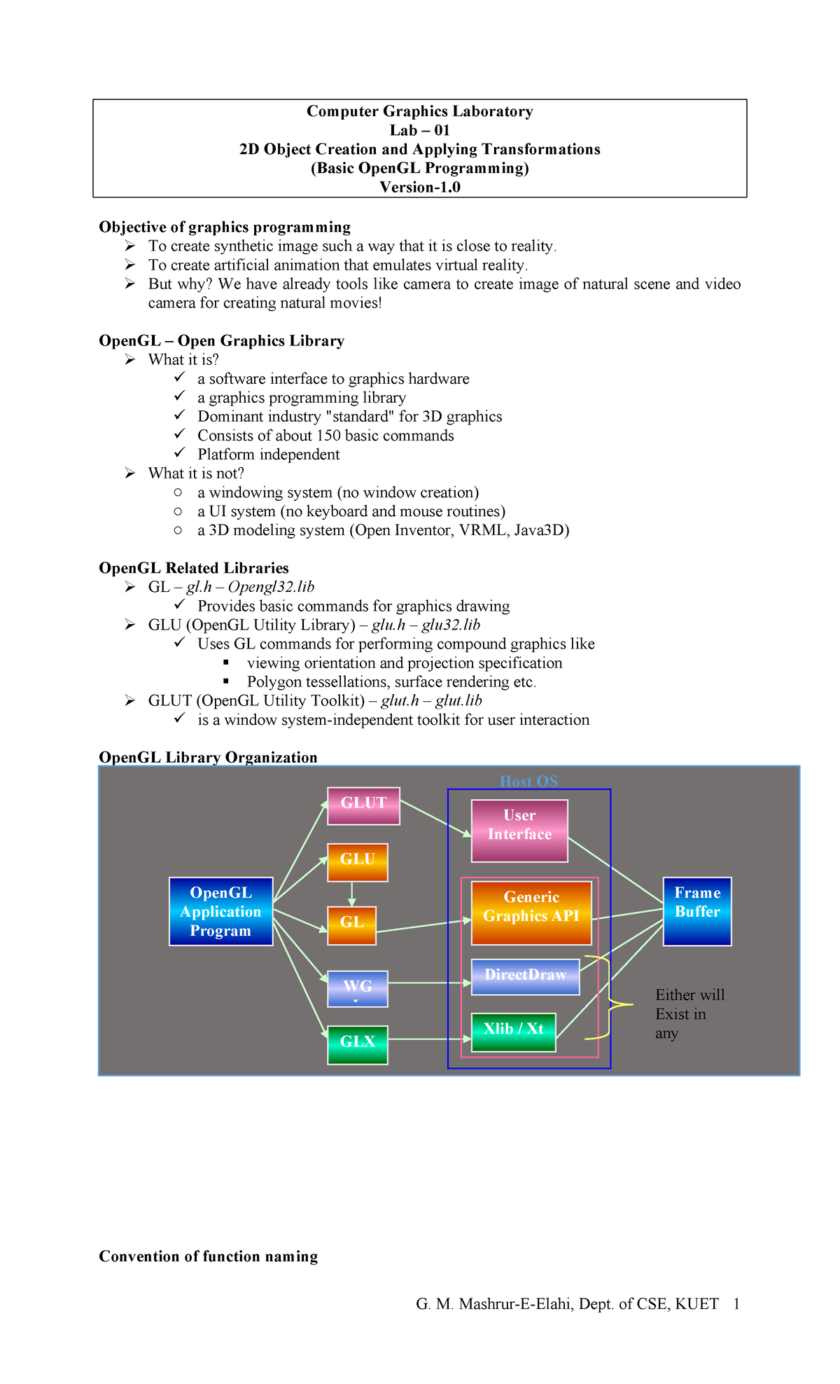 Lab 03 manual - Computer Graphics Laboratory Lab – 01 2D Object ...