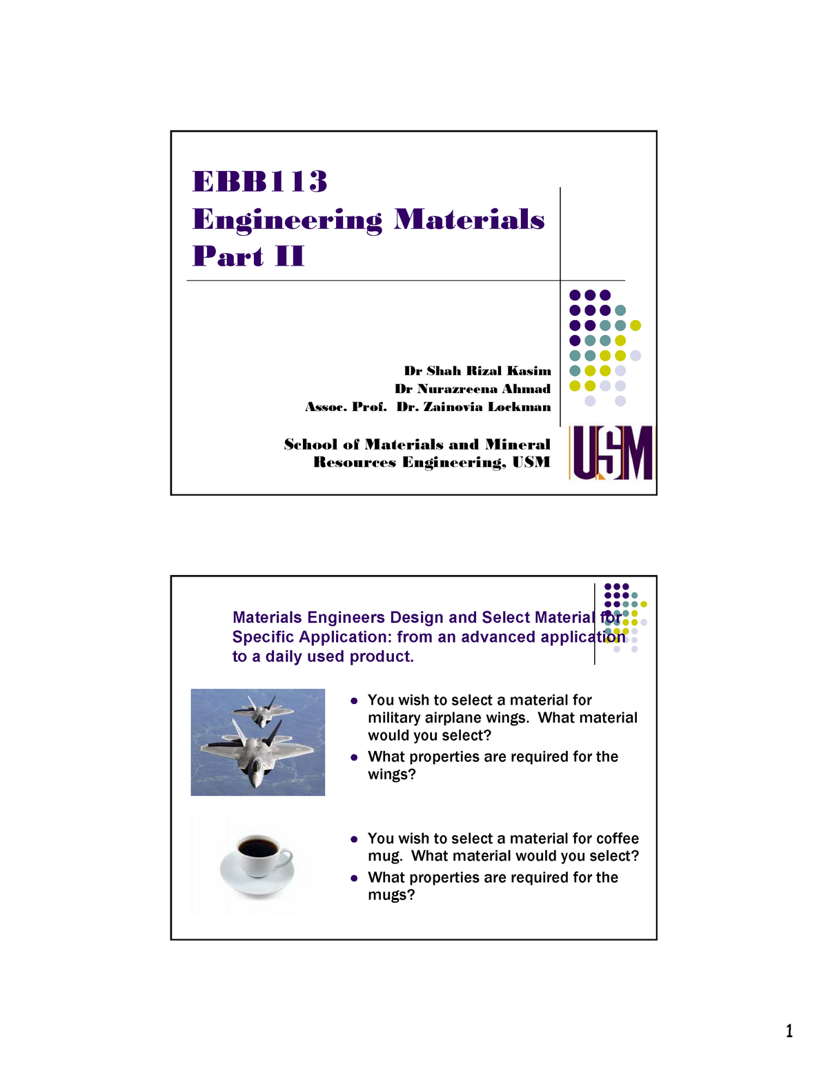 Lecture 1 - Introduction To Material Engineering - EBB Engineering ...