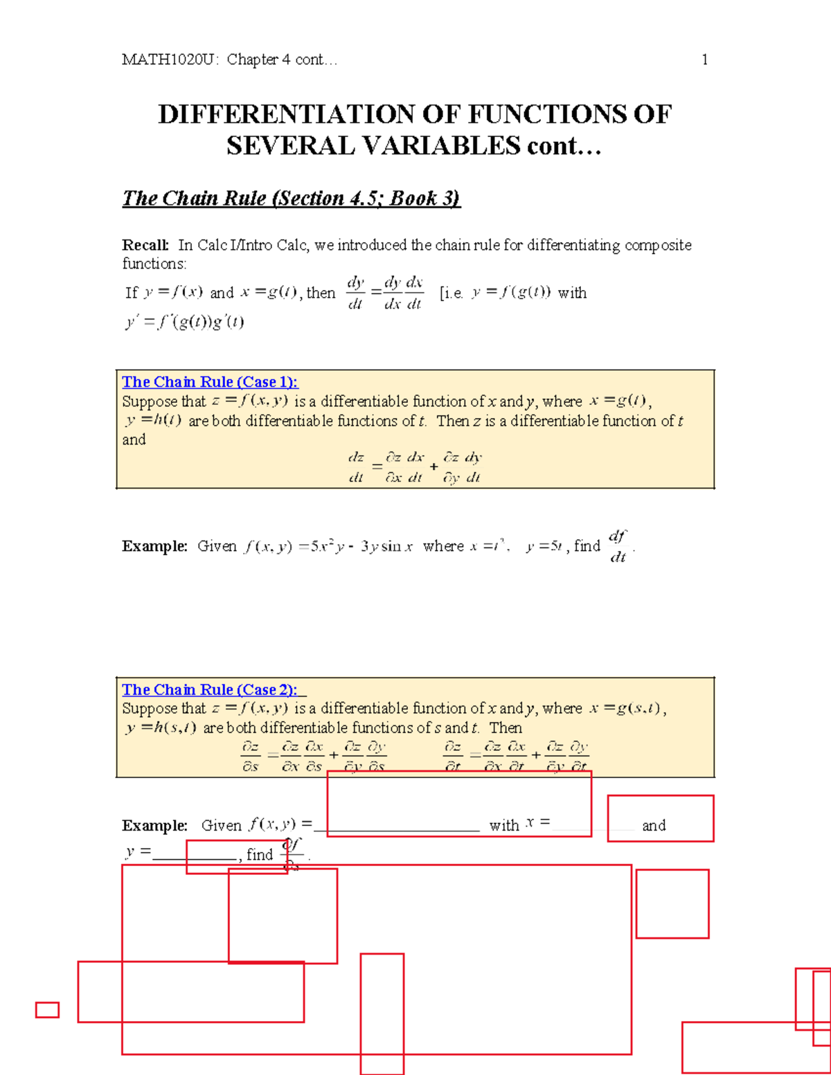 Mod8a chaingrad - Math notes - DIFFERENTIATION OF FUNCTIONS OF SEVERAL ...