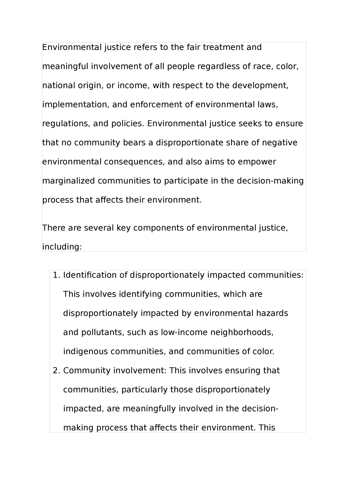 thesis for environmental justice