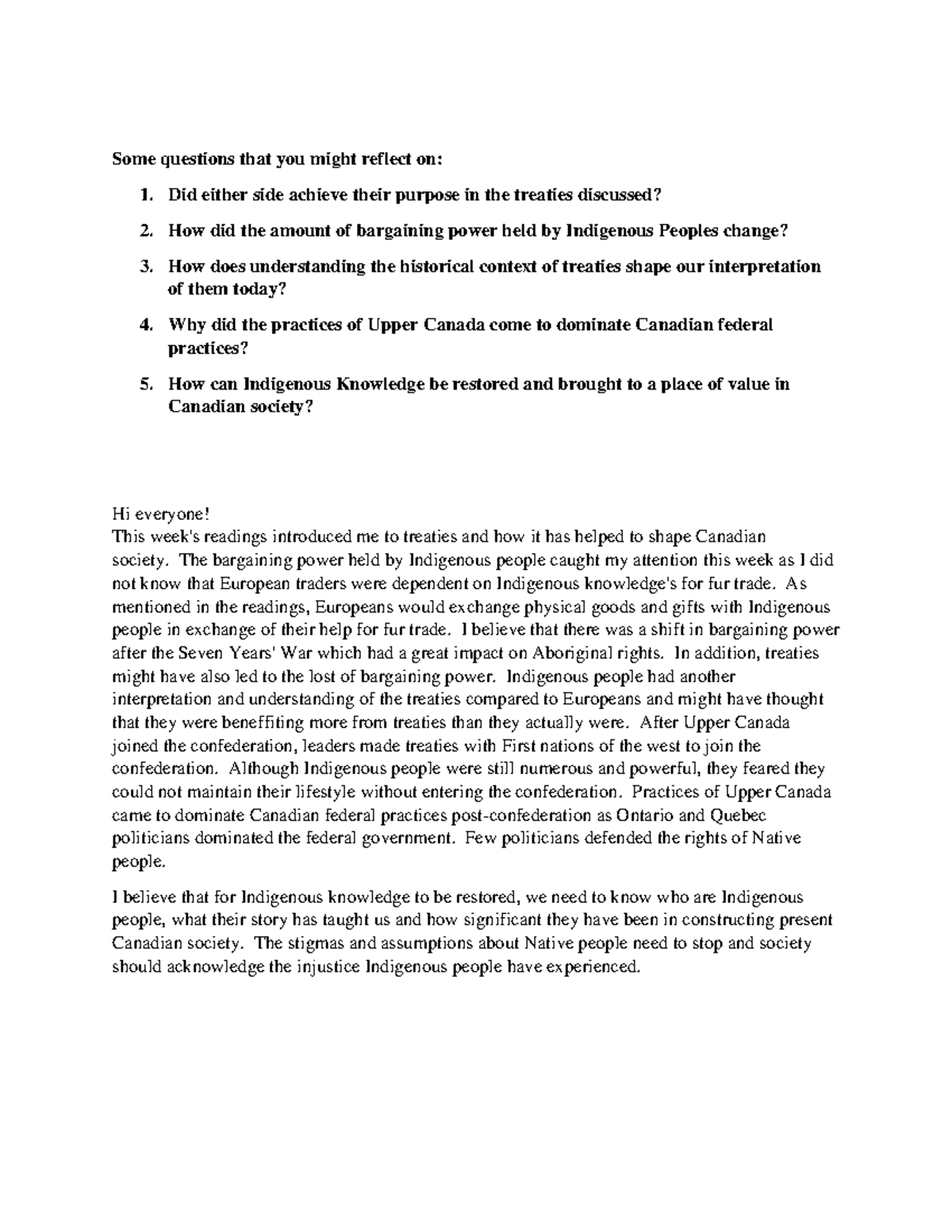 Archeology discussion 4 1005 Some questions that you might reflect on