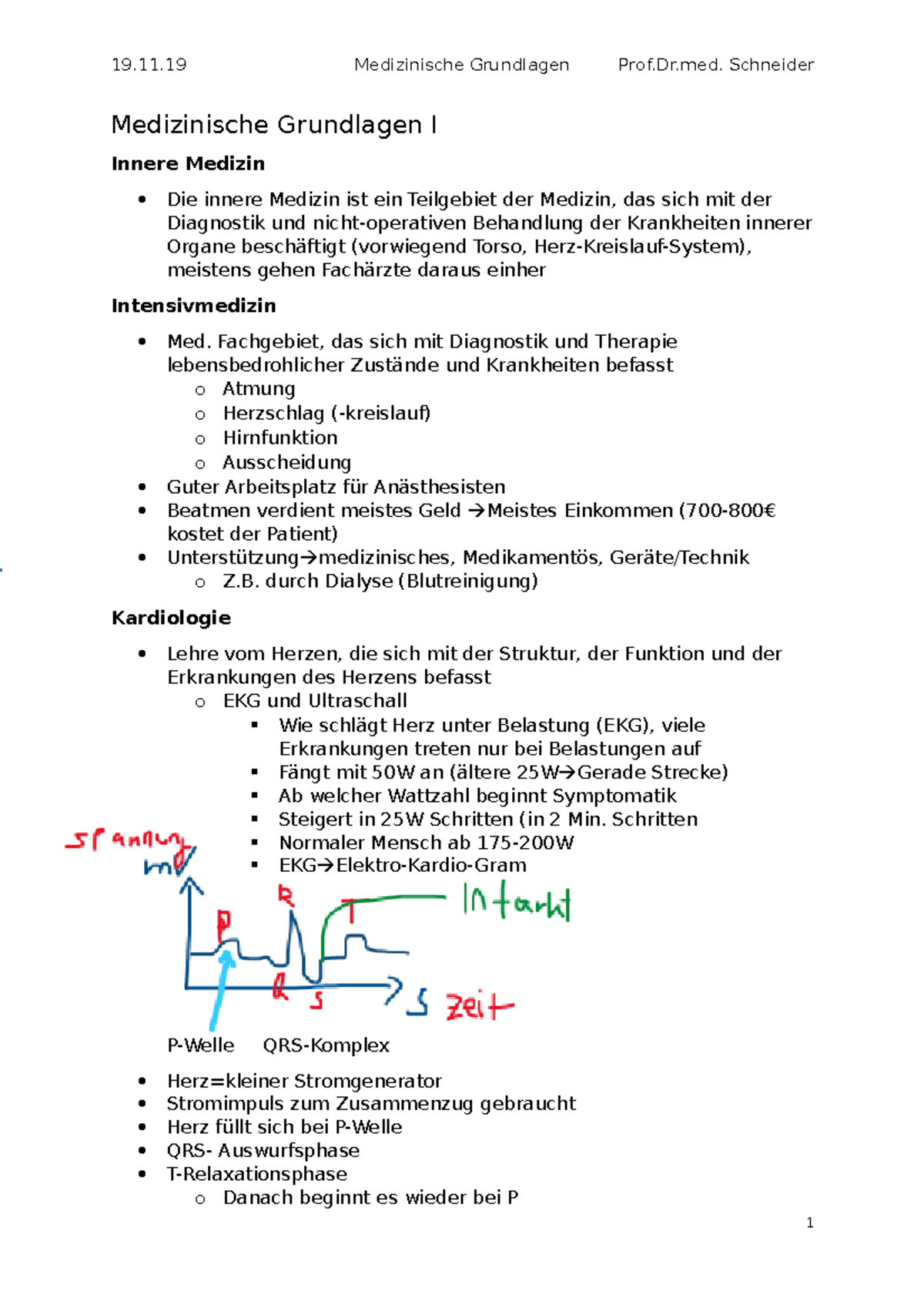 MEDG1 - Medizinische Grundlagen I Innere Medizin Die Innere Medizin Ist ...