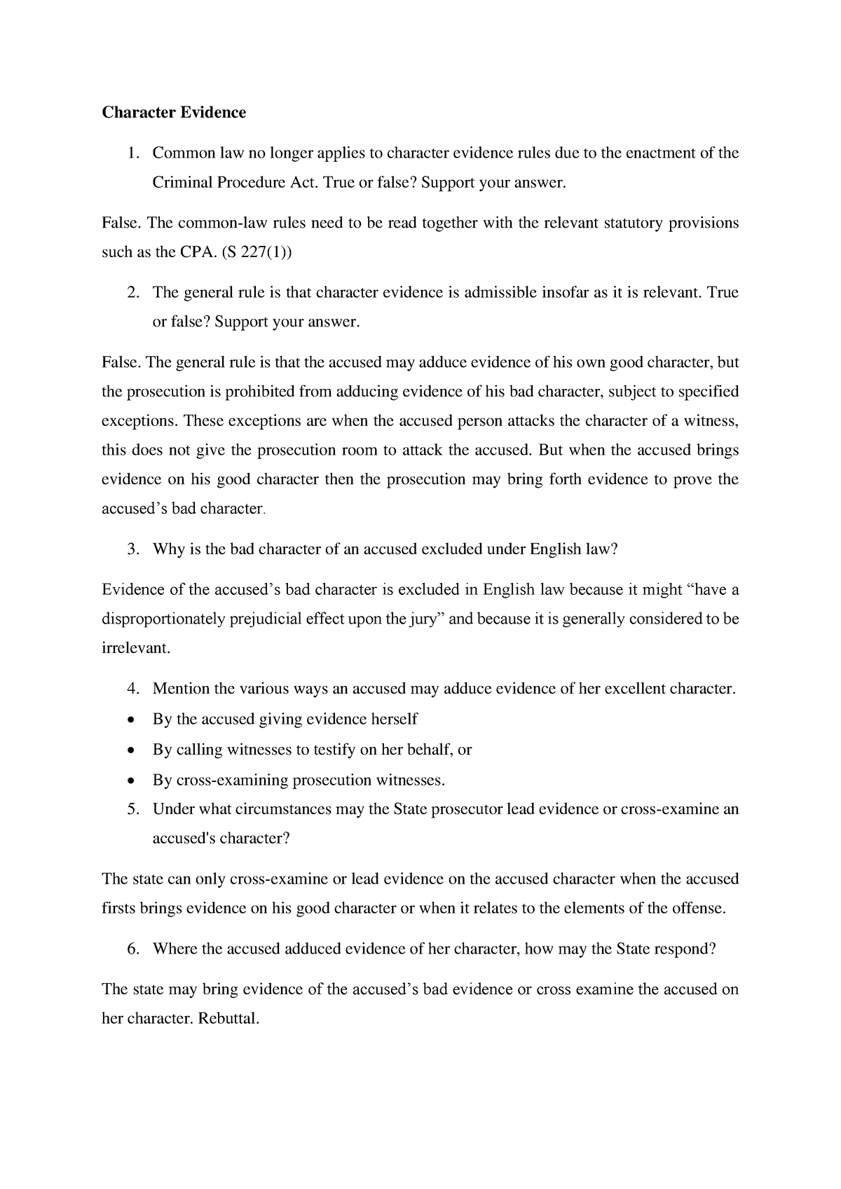 evidence-q-and-a-coursework-character-evidence-common-law-no-longer