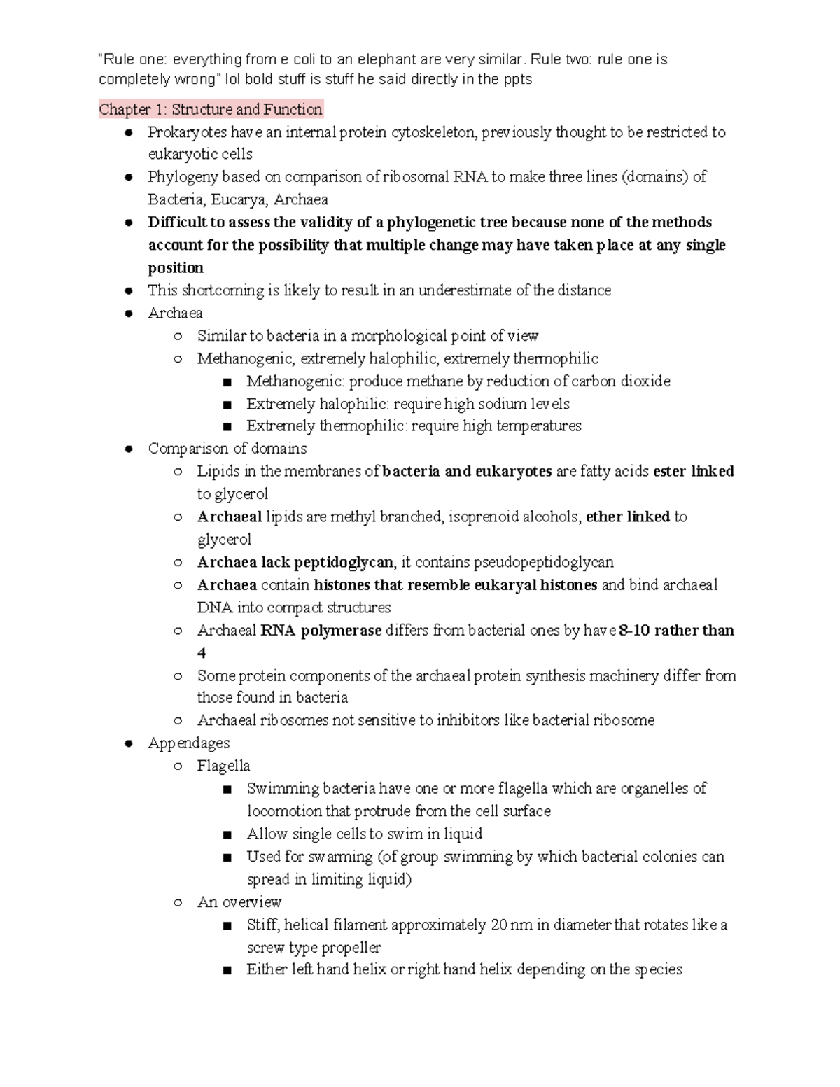 MICR 4120 Exam 1 Chp 1-5 - Summary The Physiology and Biochemistry of ...