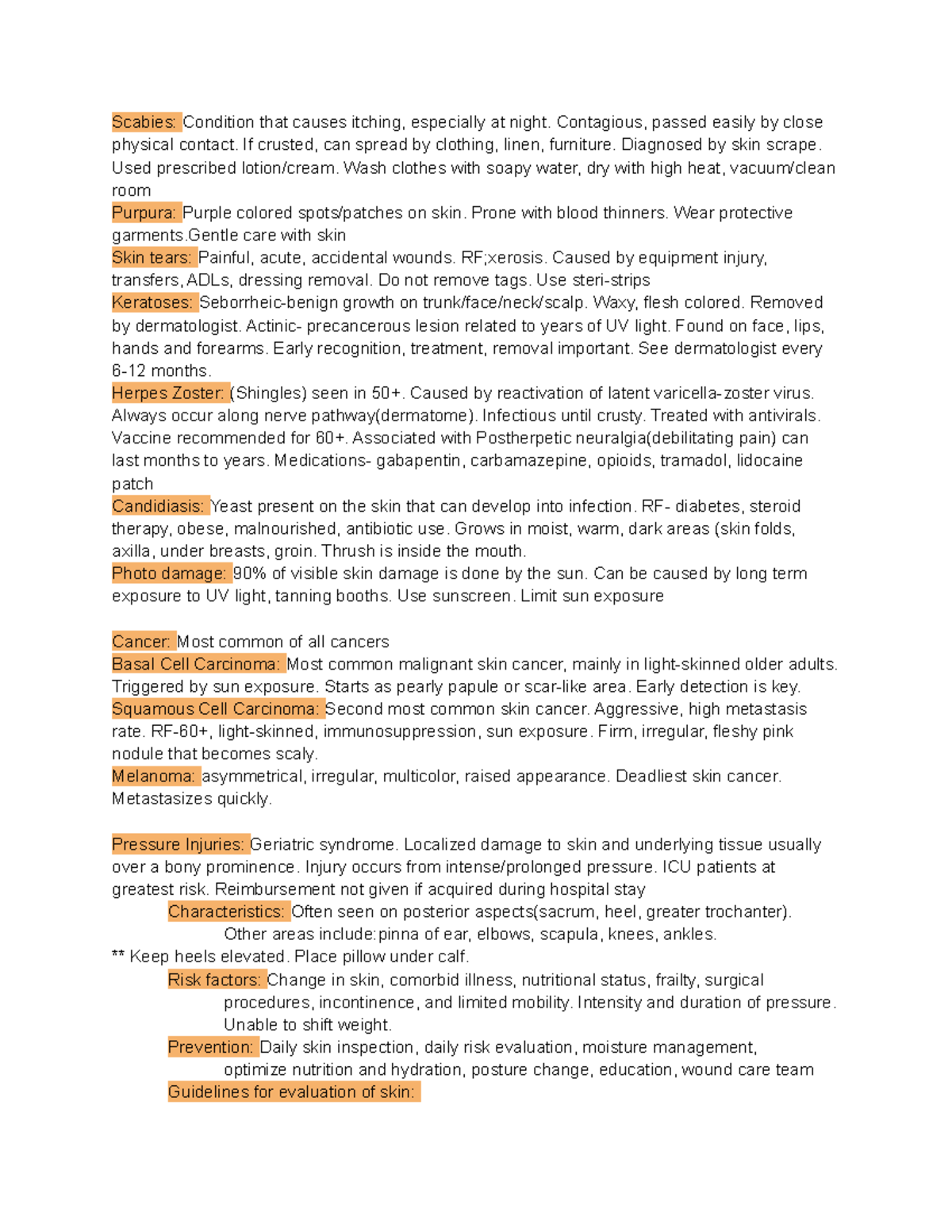 Geri 7 - Geriatric psych lecture notes exam 2 - Scabies: Condition that ...