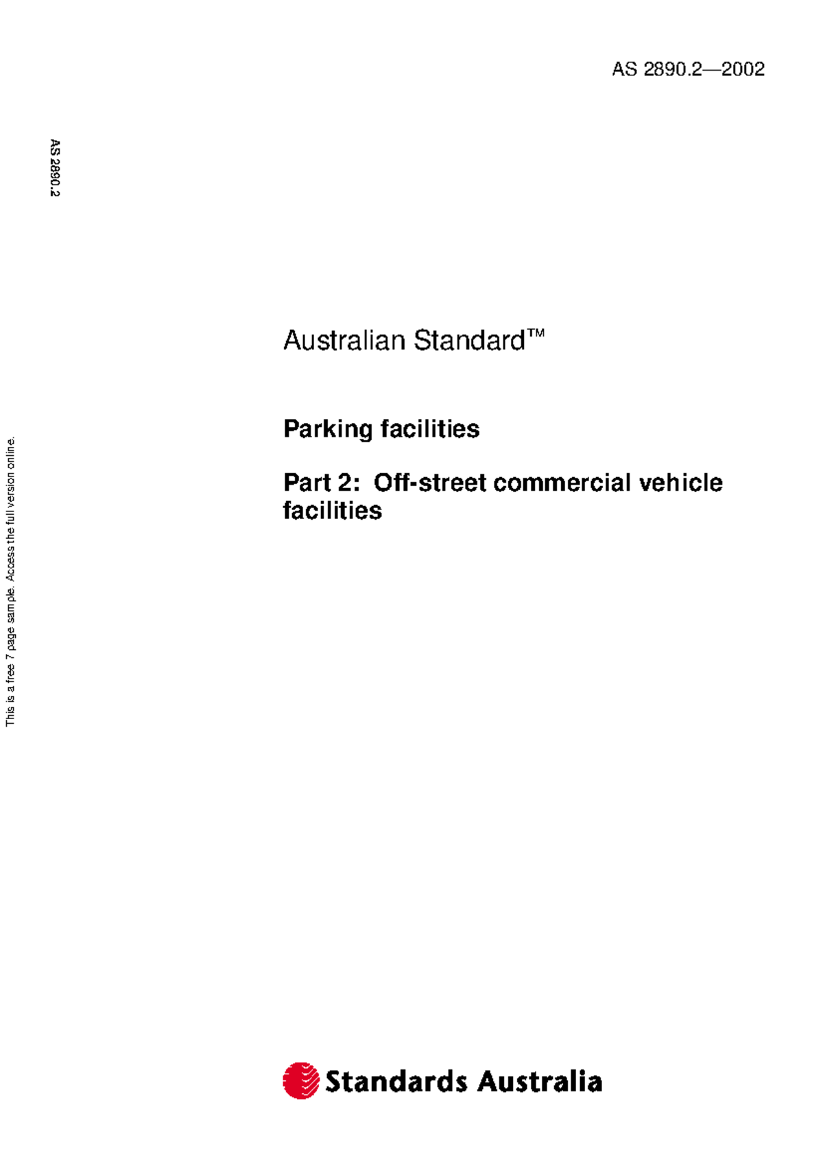 AS2890 - civil 1 - Australian Standard™ Parking facilities Part 2: Off ...