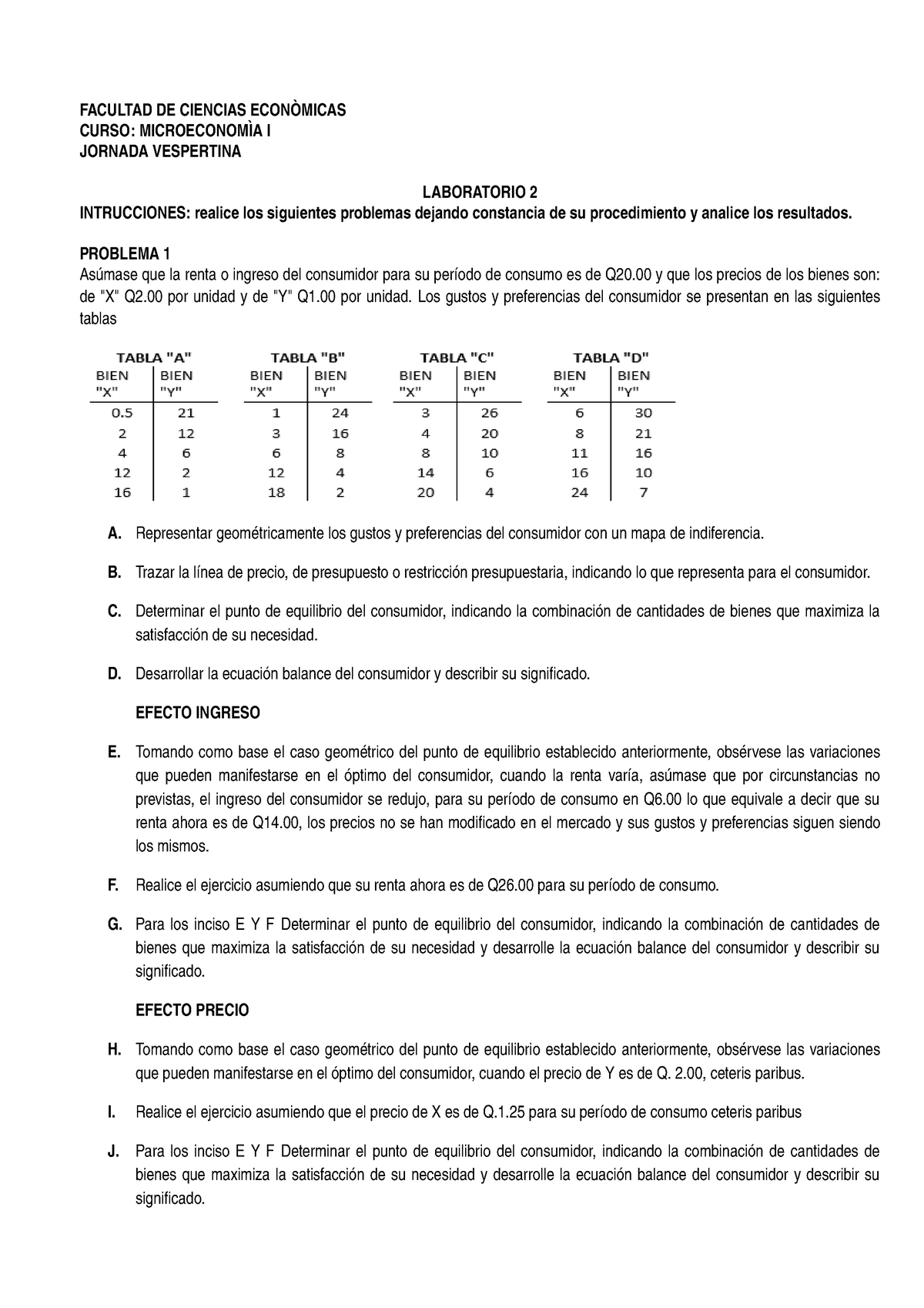 Laboratorio 2 Microeconomia Studocu