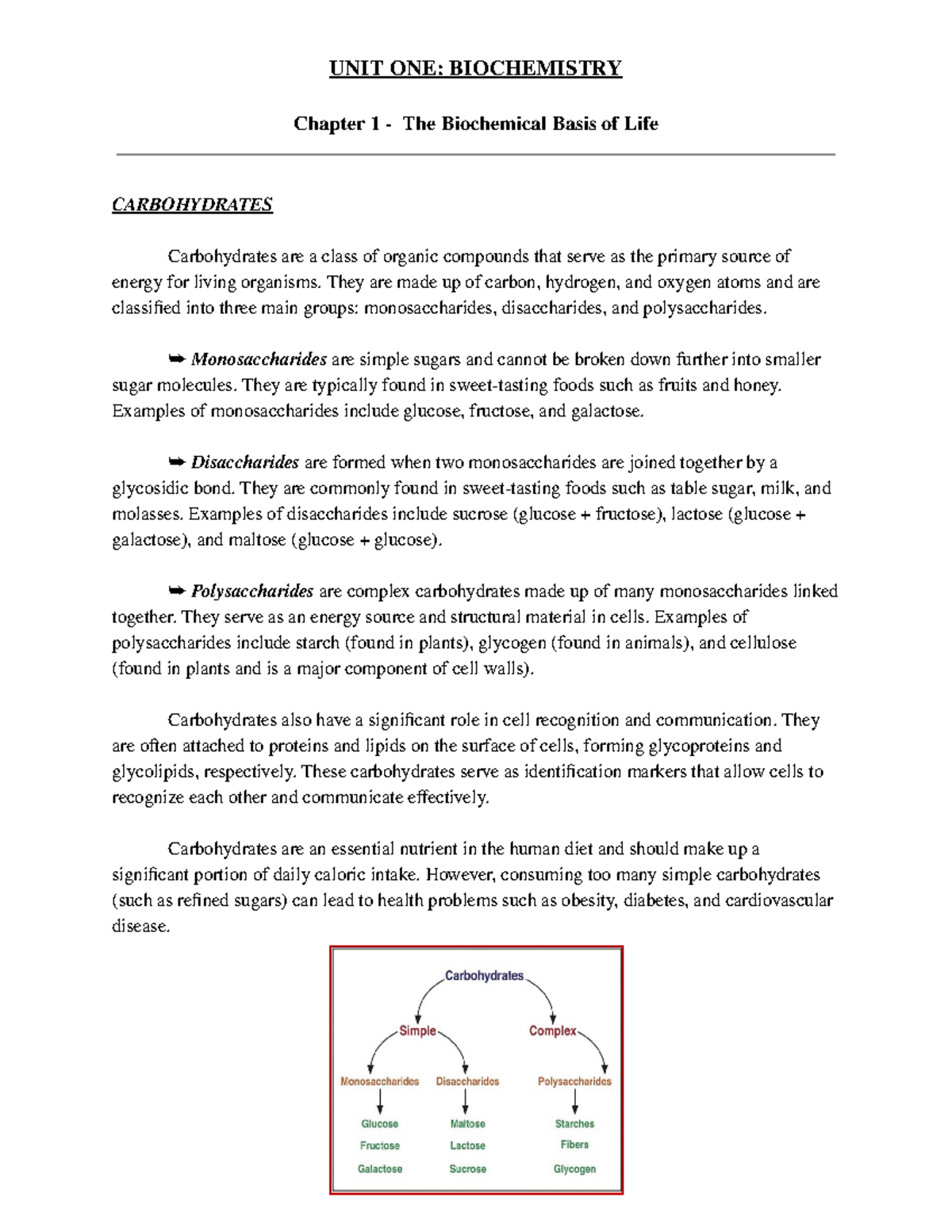 Biochemistry Chapter 1 Section 4 - UNIT ONE: BIOCHEMISTRY Chapter 1 ...