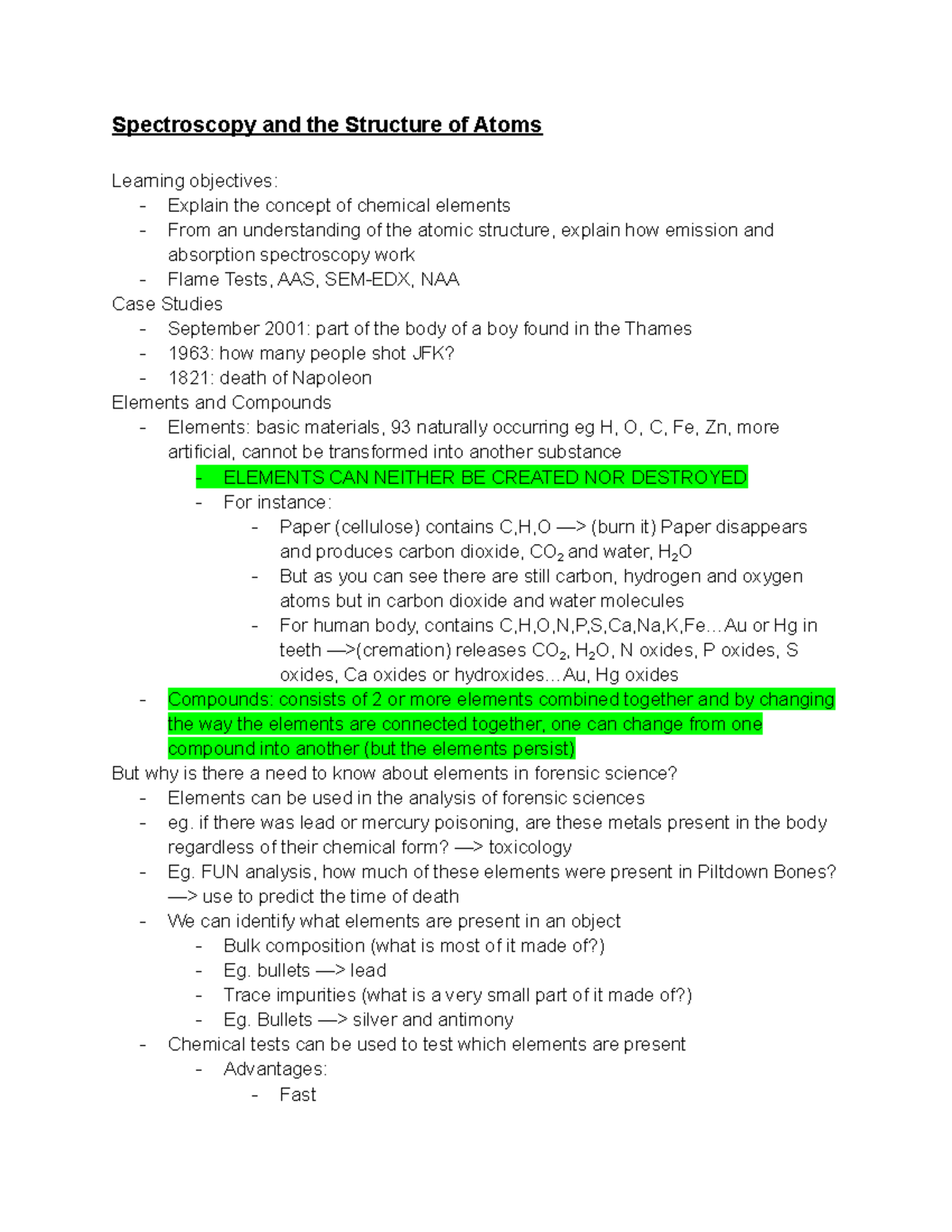 CM8002 Week 2 Lecture Notes Spectroscopy and the Structure of Atoms-1-3 ...