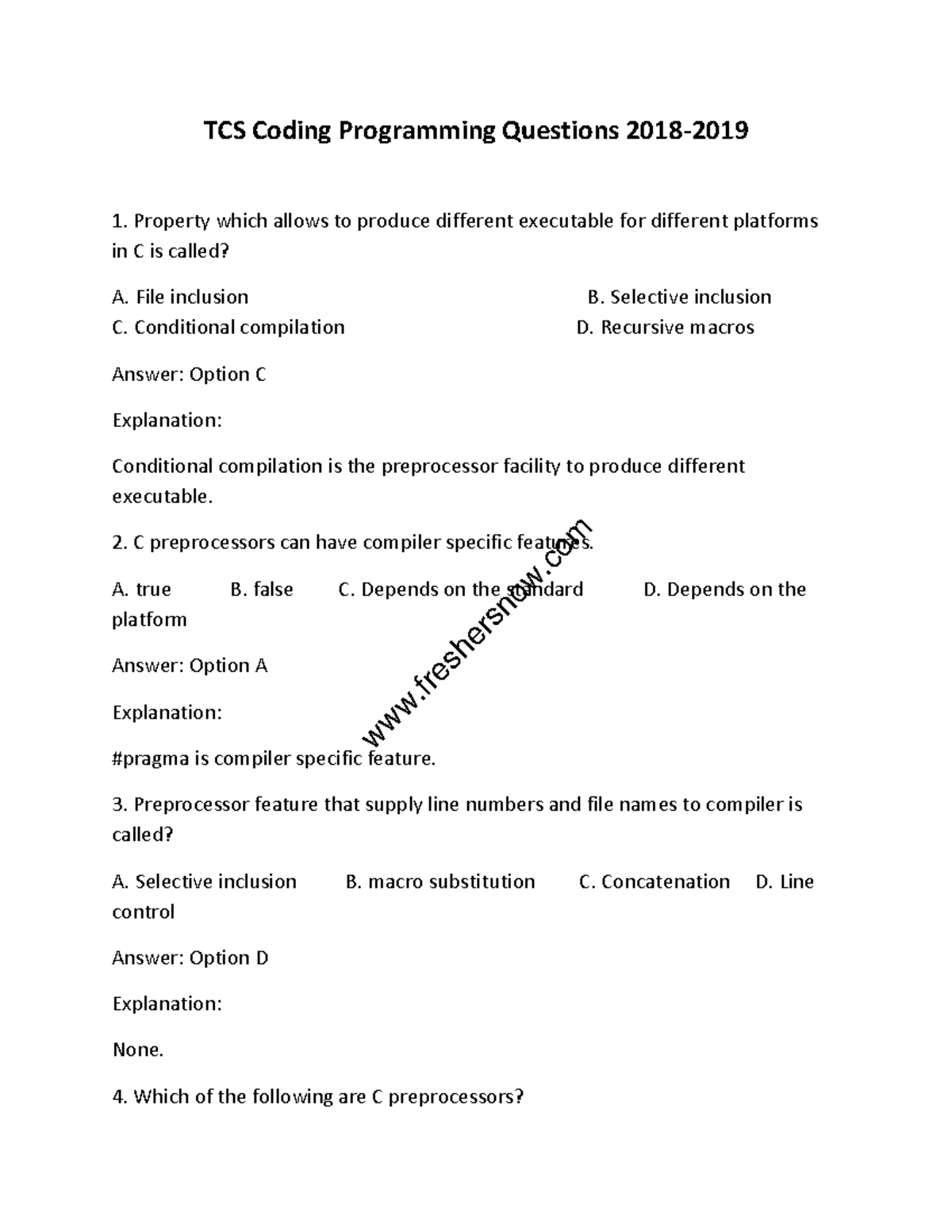TCS Coding Programming Questions - File inclusion B. Selective ...