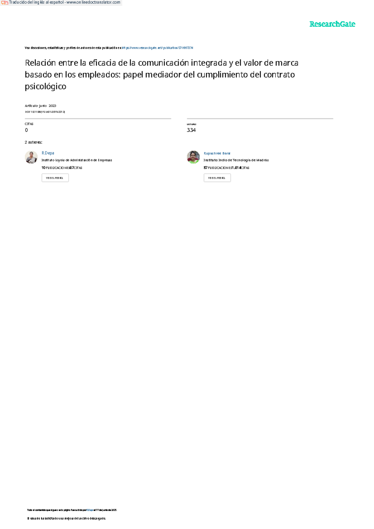 Manuscript-JPBM - Artículo traducido - Vea discusiones, estadísticas y ...