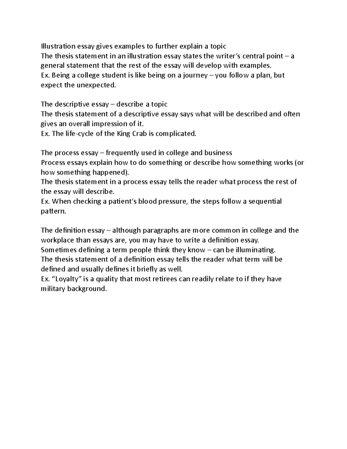 Chapter 16 english - Essays - Illustration essay gives examples to ...