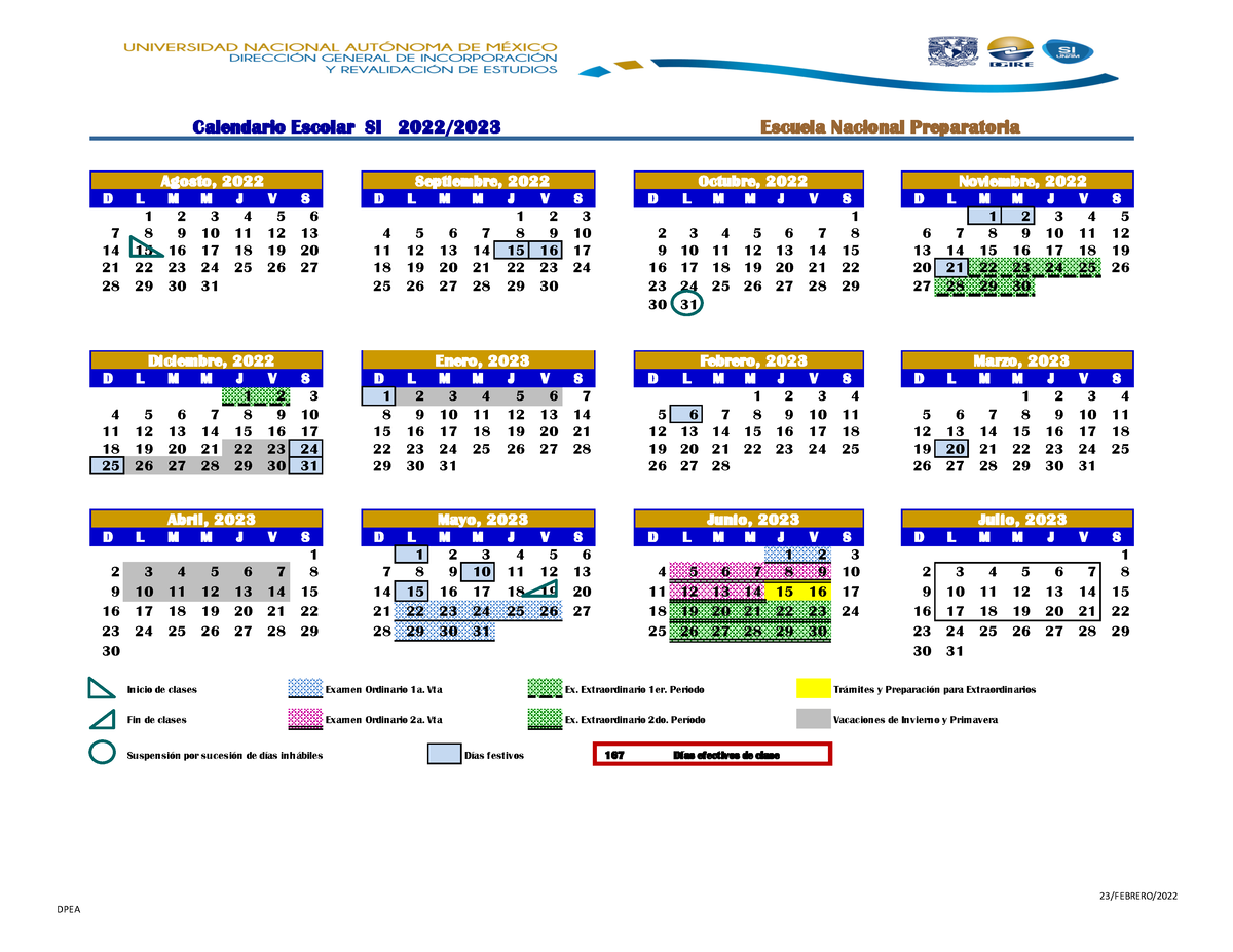 1. Calendario Escolar Dgire Estadística I StuDocu