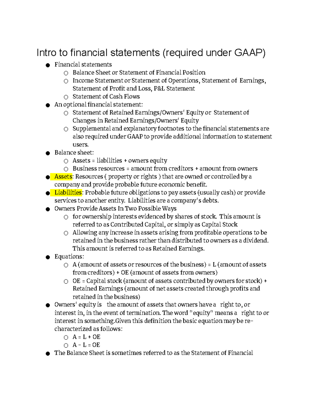 Week 2 General Purpose Financial Statements - Intro To Financial ...