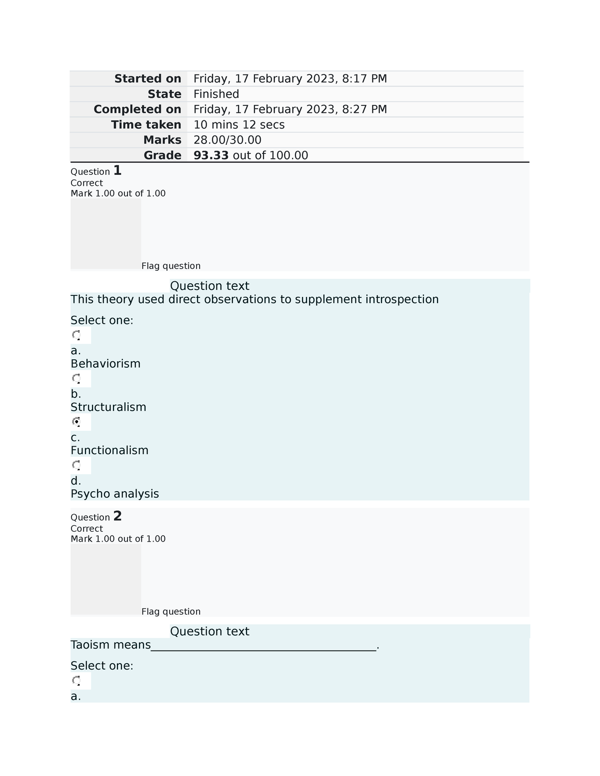 UGRD-GE6100 Understanding The Self Prelims Exam - Started On Friday, 17 ...