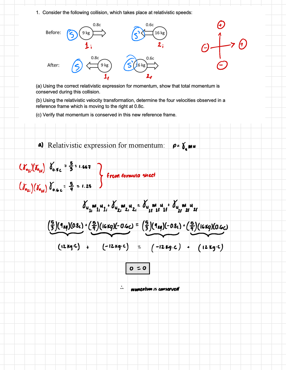 Assignment 2 - Modern Physics - Relativistic Expression For Momentum: ⑰ ...