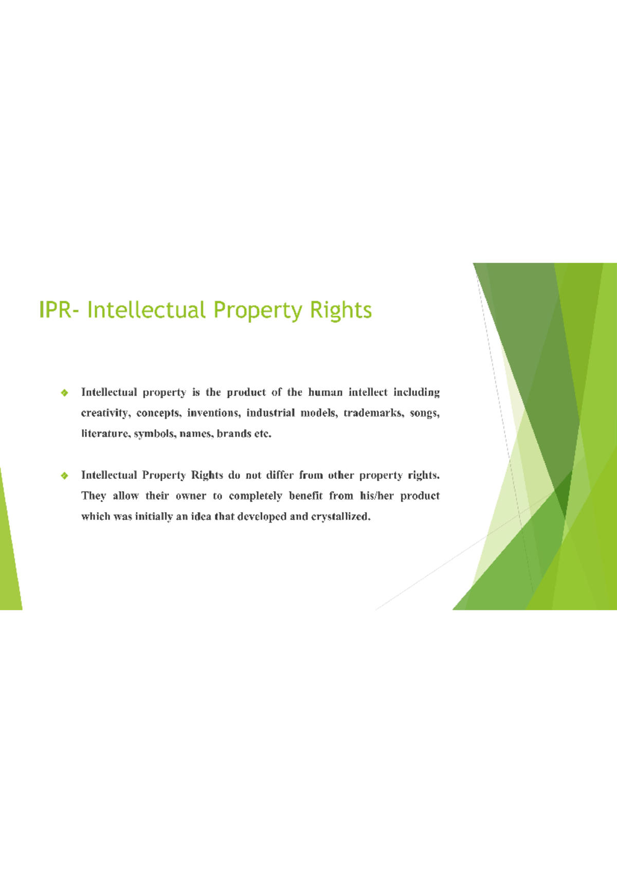 IPR - It's a lecture notes IPR notes on environmental Biotechnology ...