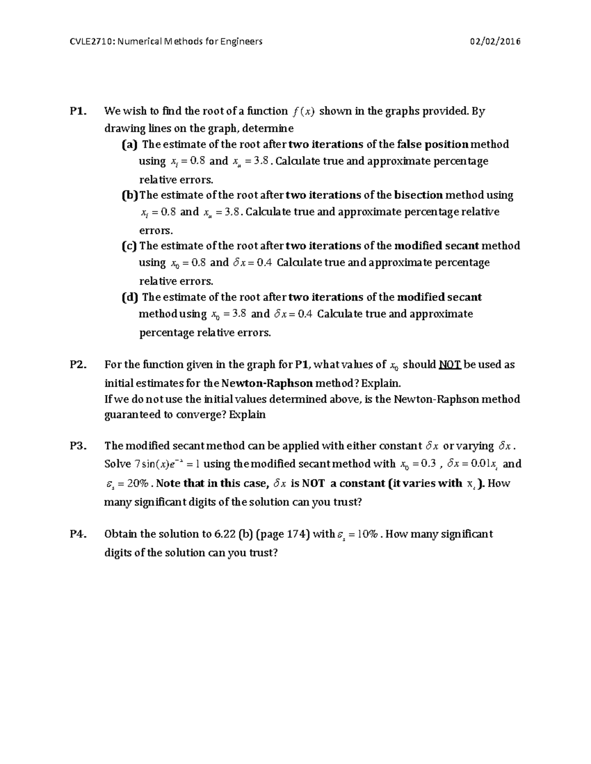 In Class Handout 07 notes - CVLE2710: Numerical Methods for Engineers ...