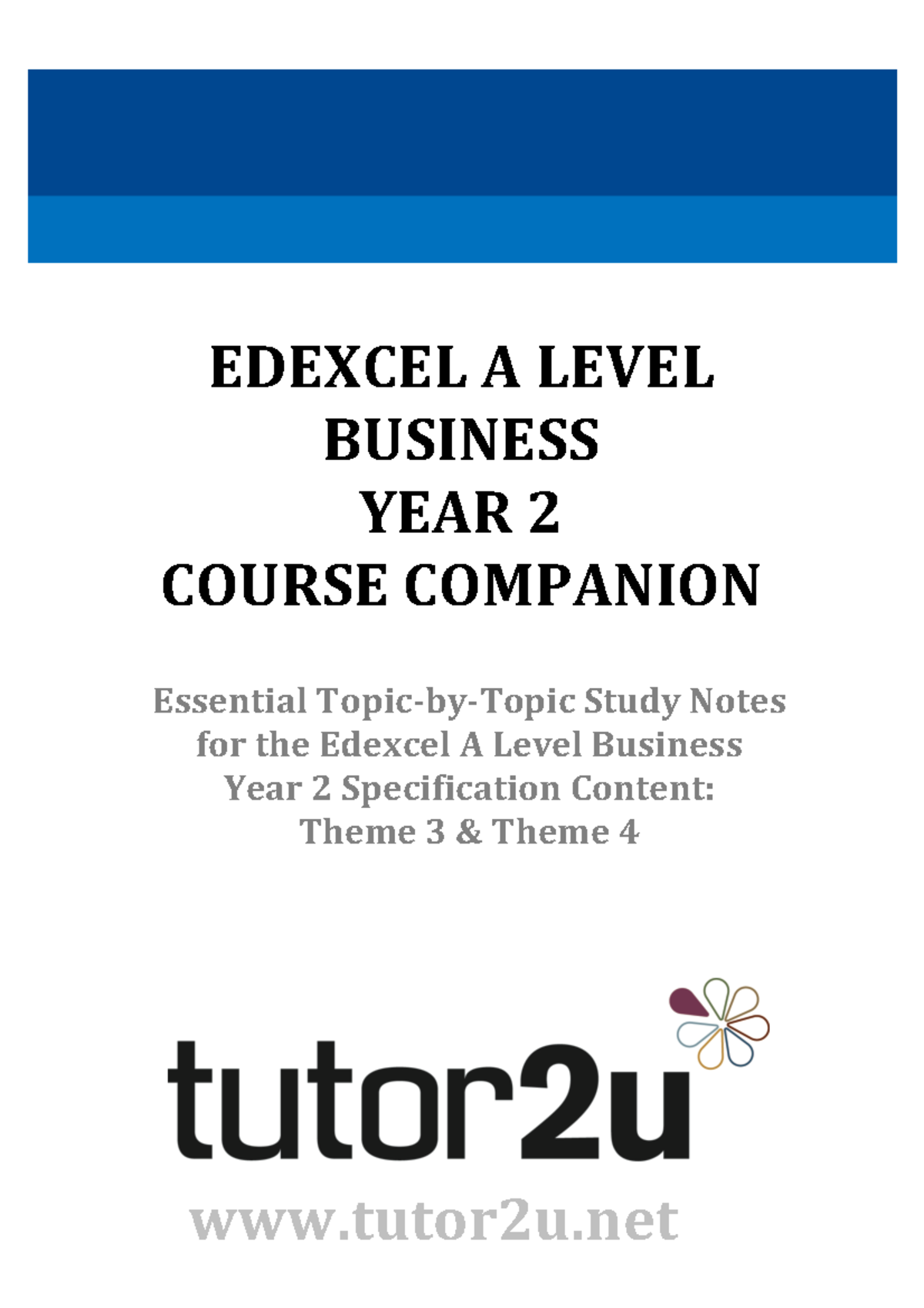 A2 Notes - EDEXCEL A LEVEL BUSINESS YEAR 2 COURSE COMPANION Essential ...