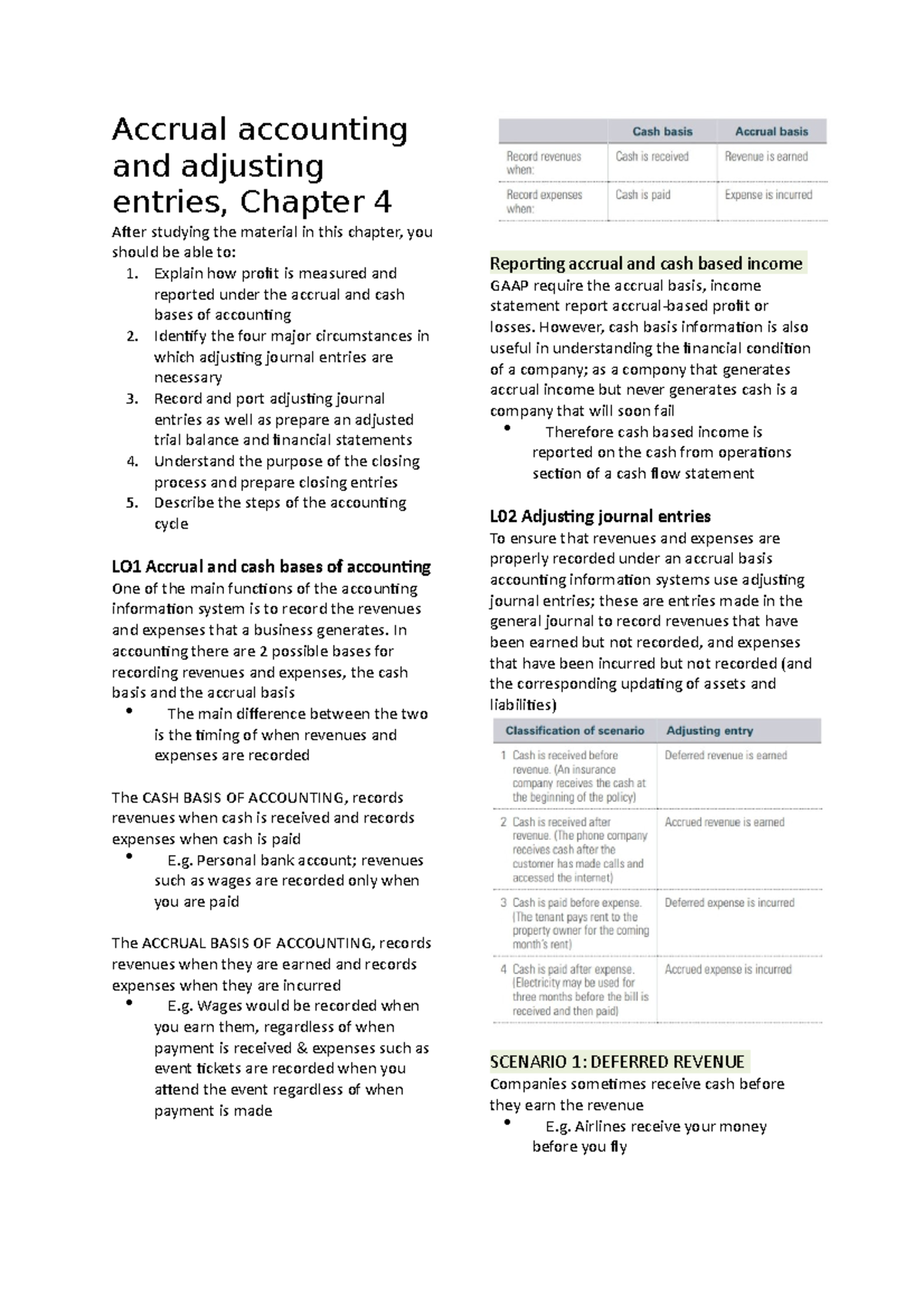 Accrual Accounting And Adjusting Entries, Chapter 4 ACCT3 - Accrual ...