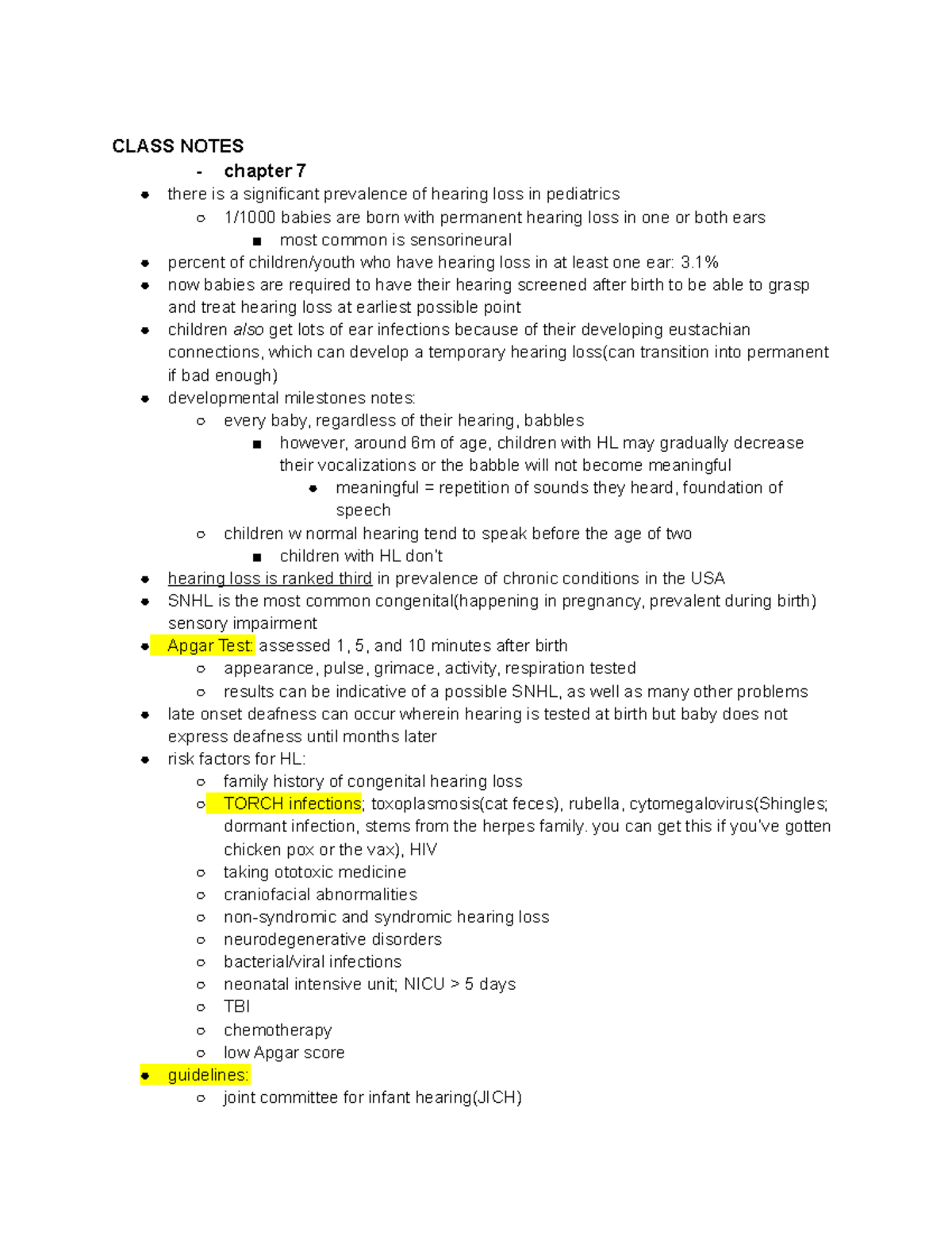 Audiology 11 16 22 - CLASS NOTES - chapter 7 there is a significant ...