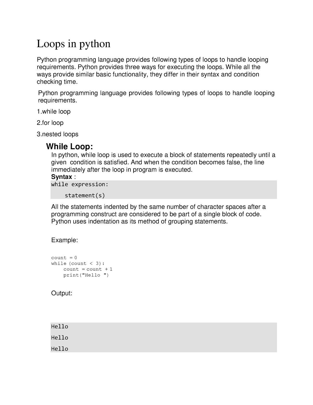 Loops In Python - Loops In Python Python Programming Language Provides ...