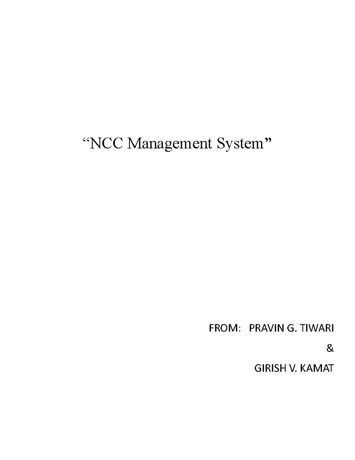 DOC-2017 0315-WA0011 - notes - “NCC Management System” FROM: PRAVIN G ...